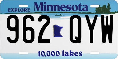 MN license plate 962QYW