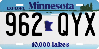 MN license plate 962QYX