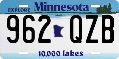 MN license plate 962QZB