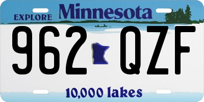 MN license plate 962QZF