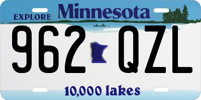 MN license plate 962QZL