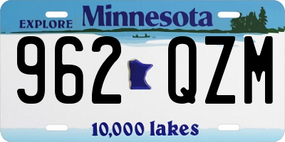 MN license plate 962QZM