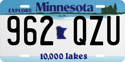 MN license plate 962QZU