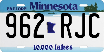 MN license plate 962RJC