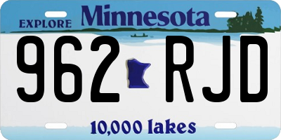MN license plate 962RJD