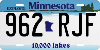 MN license plate 962RJF