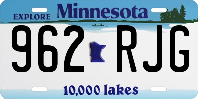 MN license plate 962RJG