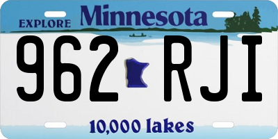 MN license plate 962RJI