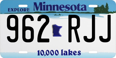MN license plate 962RJJ
