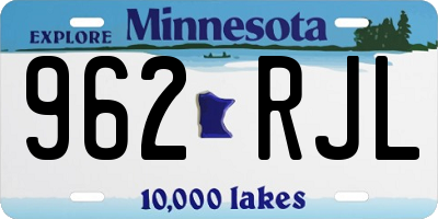 MN license plate 962RJL