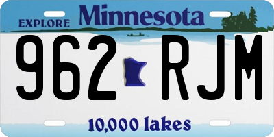 MN license plate 962RJM
