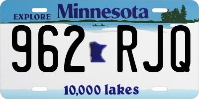 MN license plate 962RJQ