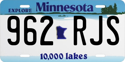 MN license plate 962RJS