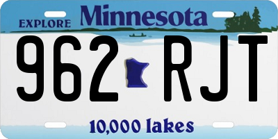 MN license plate 962RJT