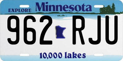 MN license plate 962RJU