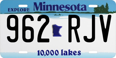 MN license plate 962RJV