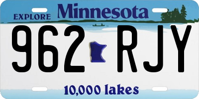 MN license plate 962RJY