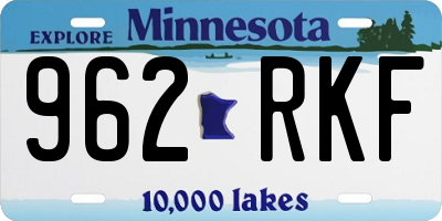 MN license plate 962RKF