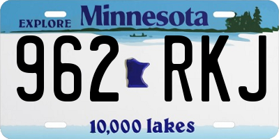 MN license plate 962RKJ