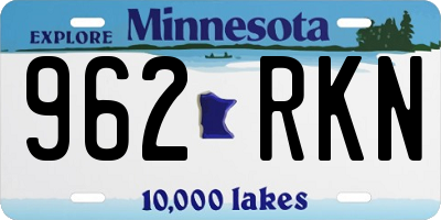 MN license plate 962RKN