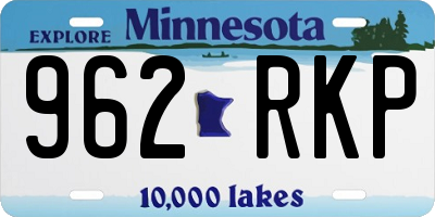 MN license plate 962RKP