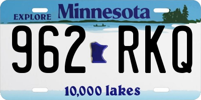 MN license plate 962RKQ