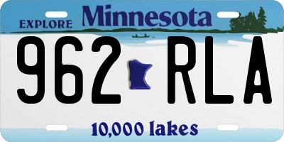 MN license plate 962RLA