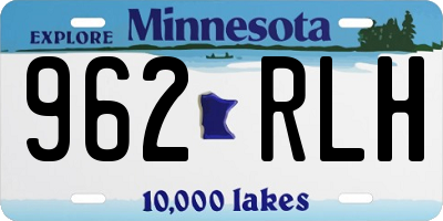 MN license plate 962RLH