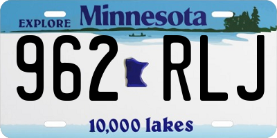 MN license plate 962RLJ