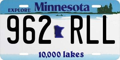 MN license plate 962RLL