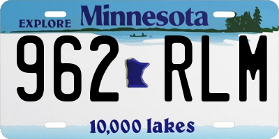 MN license plate 962RLM