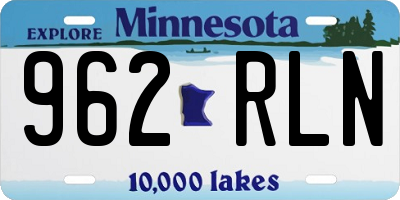 MN license plate 962RLN