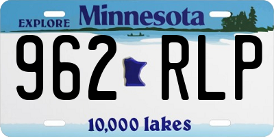 MN license plate 962RLP