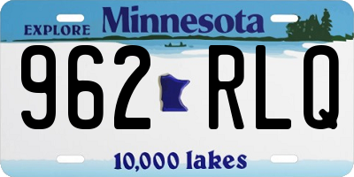 MN license plate 962RLQ