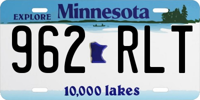 MN license plate 962RLT