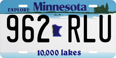 MN license plate 962RLU