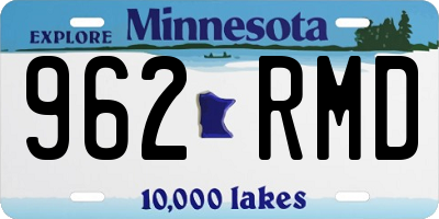 MN license plate 962RMD