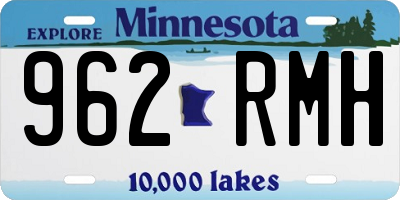 MN license plate 962RMH