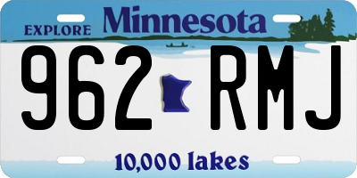 MN license plate 962RMJ