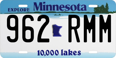 MN license plate 962RMM