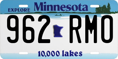 MN license plate 962RMO