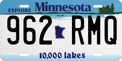 MN license plate 962RMQ