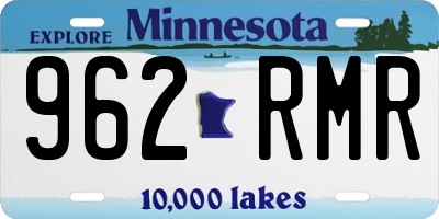 MN license plate 962RMR