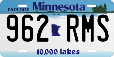 MN license plate 962RMS