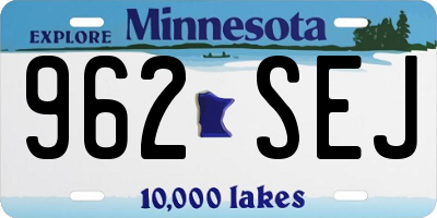 MN license plate 962SEJ