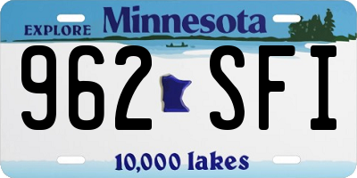 MN license plate 962SFI