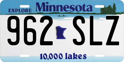 MN license plate 962SLZ