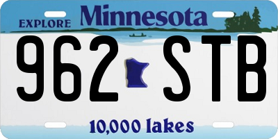 MN license plate 962STB