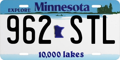MN license plate 962STL