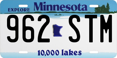 MN license plate 962STM